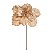 Flor de Natal Magnolia de Veludo Dourado 15cm - Ref 1593677 Cromus - Imagem 1