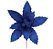Flor de Natal Poisentia de Veludo Azul Royal 28cm - Ref 1084721 Cromus - Imagem 1