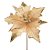 Flor de Natal Poisentia de Veludo Dourado e Creme 30cm - Ref 1089037 Cromus - Imagem 1