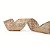 Fita Aramada de Natal Linho Cru com Arabescos Glitter Ouro 6,3x914cm - Ref 1030904 Cromus - Imagem 1