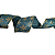 Fita Aramada de Natal Verde Tiffany com Flocos de Neve Dourado 6,3cmx914cm - Ref 1206618 Cromus - Imagem 1