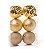Bolas de Natal Douradas Ondas, Lisa e Texturadas 8cm - Ref 1591300 Cromus - Imagem 1