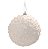 Bolas de Natal Branca com Flocado 8cm Jogo com 6Un - Ref 1592353 Cromus - Imagem 1