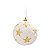 Bolas de Natal Brancas Flocadas com Estrelas Douradas 10cm com 4 Unidades - Ref 1592469 Cromus - Imagem 1