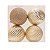 Bolas de Natal Trançadas Dourada Sortida Glitter, Fosco e Brilho 10cm com 4 Un - Ref 1207223 Cromus - Imagem 1