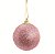 Bolas de Natal Pequenas Glitter Rosa Chá 4cm com 12Un - Ref 1019163 Cromus - Imagem 1