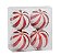 Bolas de Natal Listras Espiral Vermelho e Branco 10cm com 4 Un - Ref 1020186 Cromus - Imagem 1