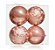 Bolas de Natal Brilho e Texturizada 12cm Rosê com 4 Un - Ref 1699583 Cromus - Imagem 1