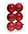 Bolas de Natal Brilho e Texturizada 8cm Vermelho com 6 Un - Ref 1699555 Cromus - Imagem 1