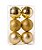 Bolas de Natal Lisa, Glitter e Arabesco Dourada 8cm com 6Un - Ref 1712722 Cromus - Imagem 1