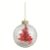 Bolas de Natal Incolor com Flocos de Neve e Pinheiro Vermelho Dentro 10cm com 4Un - Ref 1057097 Cromus - Imagem 1