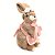 Coelha De Palha em Pé com Avental e Flores na Cabeça 30x15x23cm - Ref 1024746 Cromus - Imagem 1