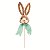Cabeça de Coelho de Palha no Palito 55x14x10cm - Ref 1016055 Cromus - Imagem 1