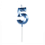 Vela de Aniversário Design Azul Escuro Metalizado Número 5 - Silver - Imagem 1