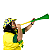 Corneta Vuvuzela Brasil 65cm - Ref 651295 Piffer - Imagem 2