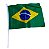 Bandeira Brasil Poliéster com Haste 14x21cm - Ref 679005 Piffer - Imagem 1