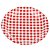 Prato de Papel Xadrez Vermelho e Branco 18cm com 10Un - Silver - Imagem 1