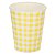 Copo de Papel Xadrez Amarelo e Branco 270 Ml com 10 Un - Silver - Imagem 1