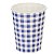 Copo de Papel Xadrez Azul e Branco 270 Ml com 10 Un - Silver - Imagem 1