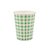 Copo de Papel Xadrez Verde e Branco 270 Ml com 10 Un - Silver - Imagem 1