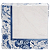 Guardanapo de Papel 33x33cm Estampado Borda Moldura Azul com 20Un - Silver Plastic - Imagem 5