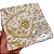 Guardanapo de Papel 33x33cm Estampado Bordado Dourado com 20Un - Silver Plastic - Imagem 2