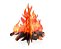 Enfeite de Mesa Fogueira 3D 30x29cm - NC toys - Imagem 1