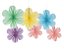 Decoração Leque de Papel Formato Flores Coloridas com 6 Un 20cm, 25cm e 35cm - Silver - Imagem 1