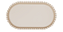 Bandeja Baixa Média Borda Perola Bege 25x14CM - Produfest - Imagem 1