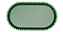 Bandeja Baixa Média Borda Perola Verde Bandeira 25x14CM - Produfest - Imagem 1