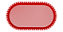 Bandeja Baixa Média Borda Perola Vermelho 25x14CM - Produfest - Imagem 1