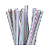 Canudo de Papel Furta Cor Prata com 12 Un - Silver - Imagem 1