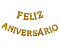 Faixa Feliz Aniversário Holográfica Dourada com Glitter 18cm - Silver - Imagem 1