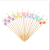 Palito de Petisco de Bambu com Estrelas Coloridas 12cm com 12Un - Silver Plastic - Imagem 1
