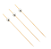 Palito de Bambu para Petiscos Bola Prata 12cm com 12 Un - Silver Plastic - Imagem 1