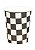 Copo de Papel Xadrez Preto e Branco 270 Ml com 10 Un - Silver - Imagem 1