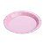 Prato de Papel Liso Rosa Bebe 18cm com 10Un - Silver - Imagem 1