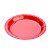Prato de Papel Liso Vermelho 18cm com 10Un - Silver - Imagem 1