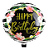 Balão Metalizado Redondo Happy Birthday Flores Tropicais 18 Polegadas - Imagem 1