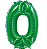Balão Foil Metalizado Número 0 Verde Bandeira 16 Polegadas NÃO FLUTUA - Imagem 1