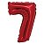 Balão Foil Metalizado Número 7 Vermelho 16 Polegadas NÃO FLUTUA - Imagem 1