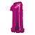 Balão Foil Metalizado Número 1 Pink 16 Polegadas NÃO FLUTUA - Imagem 1