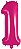 Balão Foil Metalizado Número 1 Pink 32 Polegadas NÃO FLUTUA - Imagem 1