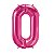 Balão Foil Metalizado Número 0 Pink 32 Polegadas NÃO FLUTUA - Imagem 1