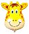 Balão Metalizado Cabeça Girafa 77x89cm com 1 Unidade - Make - Imagem 1
