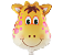 Balão Metalizado Cabeça Girafa 27x45cm NÃO FLUTUA com 1 Unidade - Imagem 1