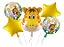 Kit Balões Metalizados Festa Safari Girafa Estrelas com 5 Unidades Sortidas - Imagem 1