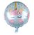 Balão Metalizado Redondo Branco Estampa Unicórnio 18 Polegadas - Imagem 1