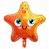 Balão Metalizado Estrela do Mar Laranja 50x56.5cm com 1 Unidade - Imagem 1
