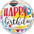 Balão Bubble Qualatex 22 Polegadas Happy Birthday Padrões e Pontos com 1 Unidade - Imagem 1